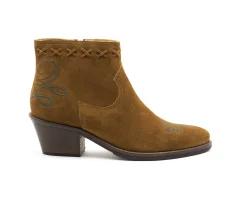 Mulher Camport Botas De Salto Alto^Bota Texas Girl Camel Escuro