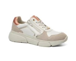 Mulher Camport Sapatilhas^Sapatilha Penha Zipper Bege