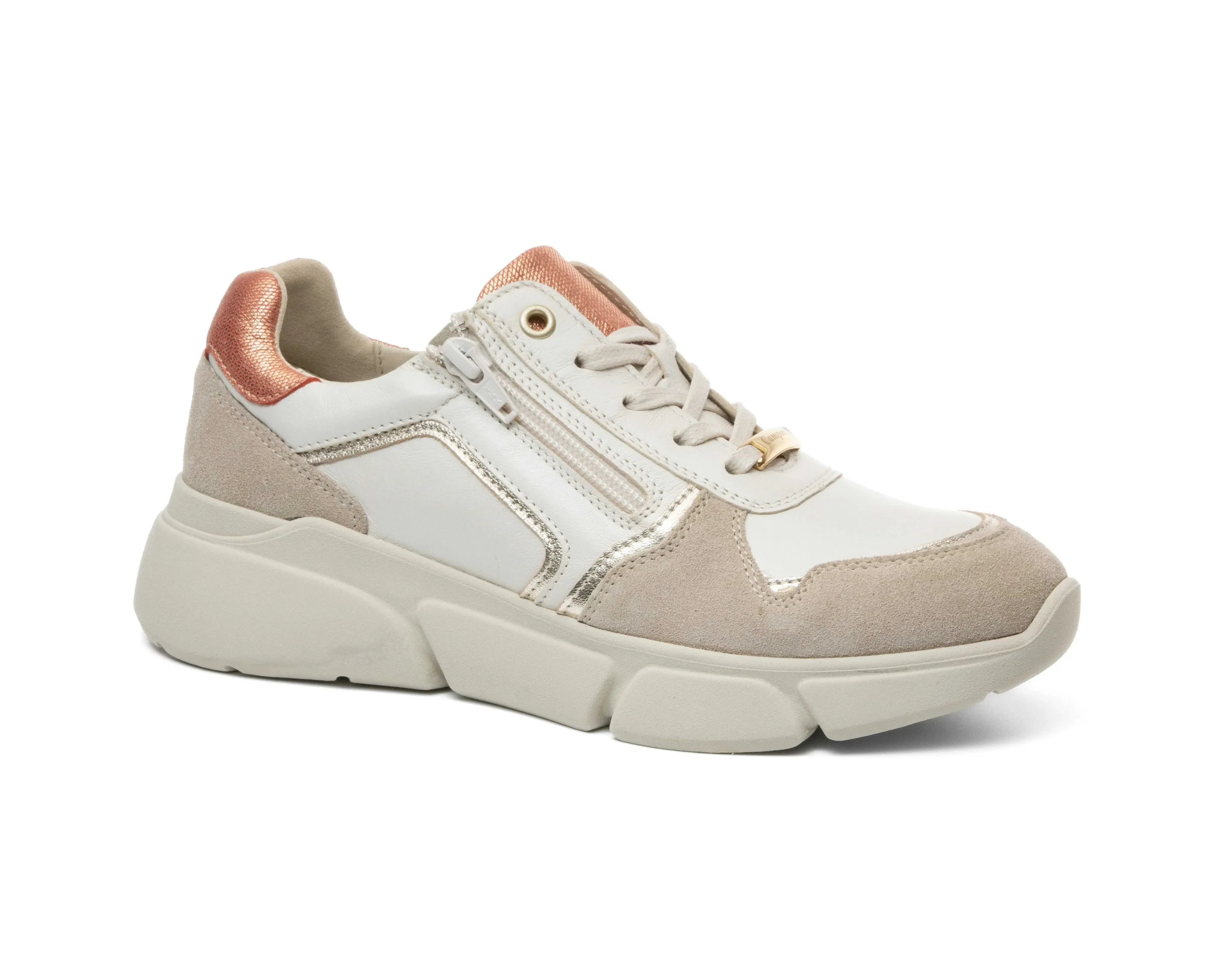 Mulher Camport Sapatilhas^Sapatilha Penha Zipper Bege