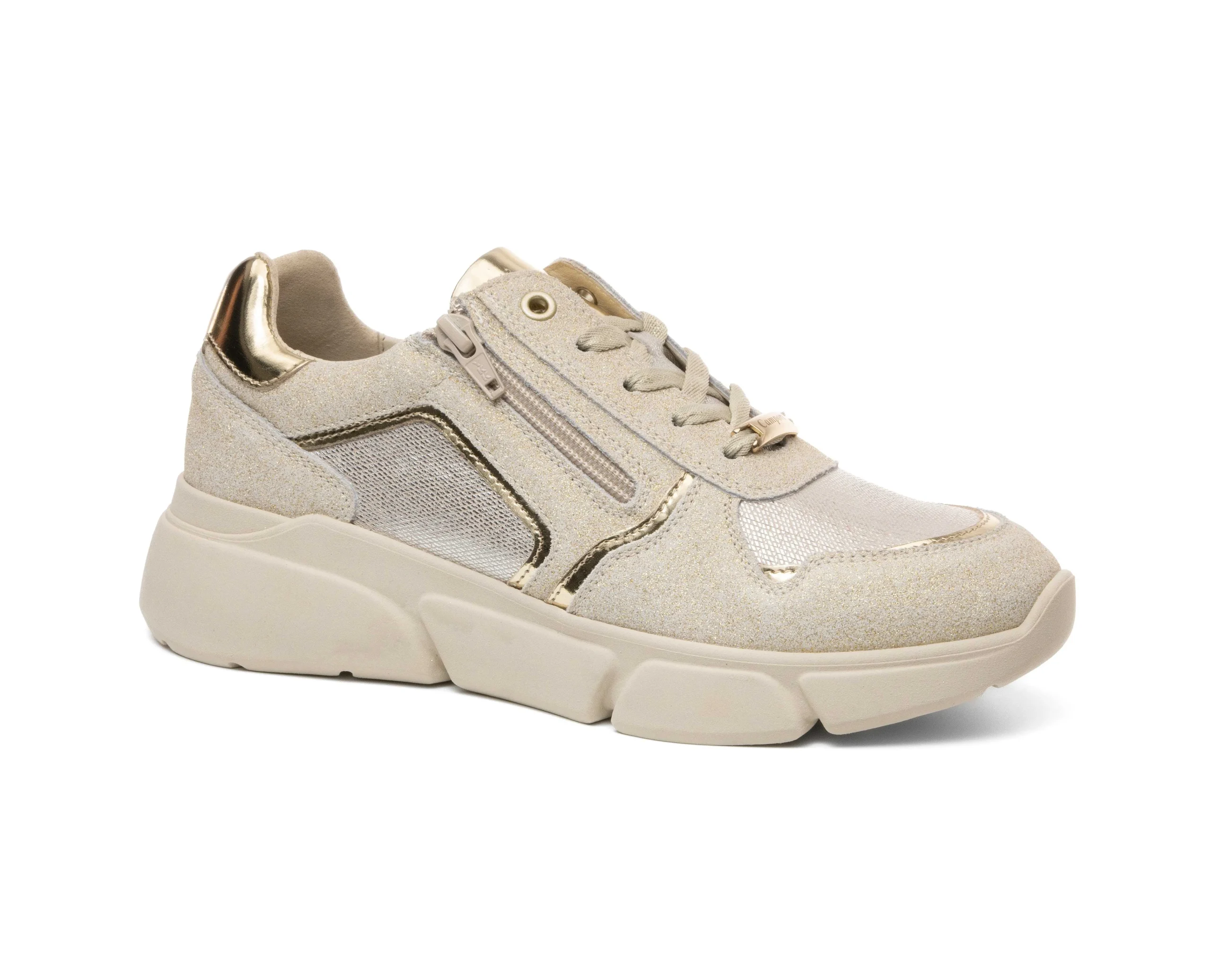 Mulher Camport Sapatilhas^Sapatilha Penha Zipper Dourado