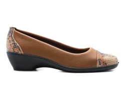 Mulher Camport Sapatos^Sapato Dress Code Stretch Camel