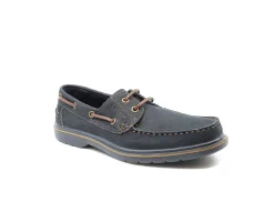 Homem Camport Mais Procurado^Sapato Pu Boat Navy