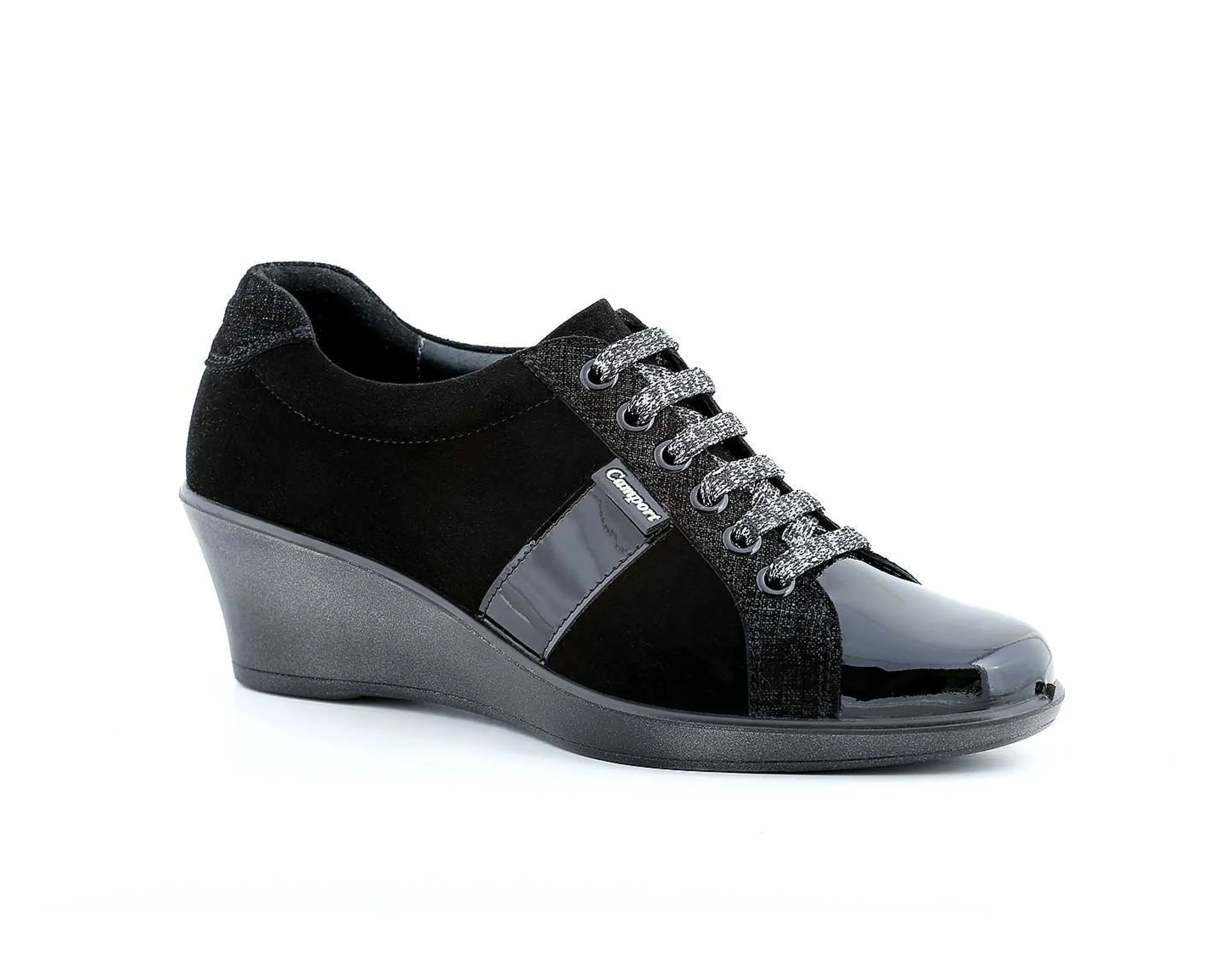 Mulher Camport Sapatilhas^Sapato Silver Preto